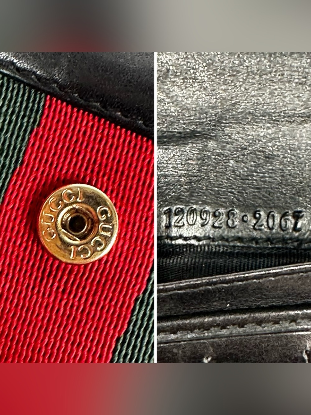 *GUCCI* VTG Cherry Line Black Leather Long Wallet COA - Picture 5 of 14
